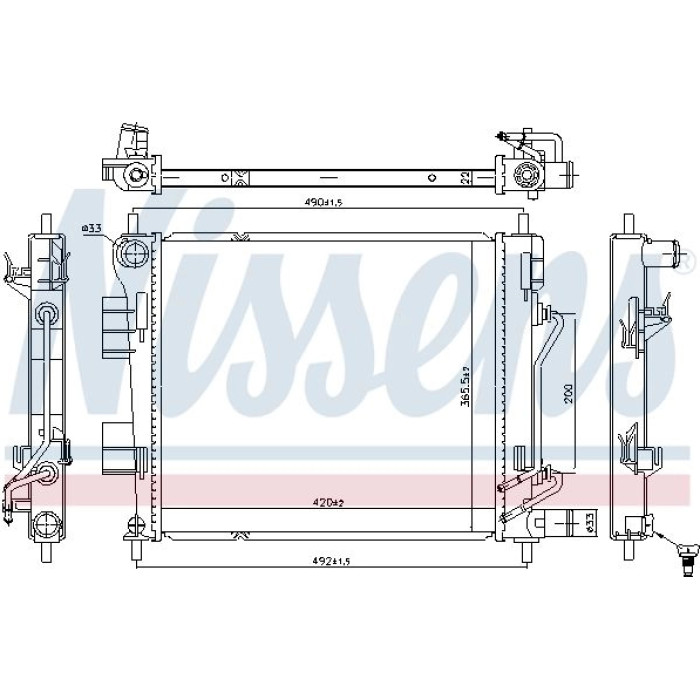 Nissens Wasserkühler PKW 606399 Nissens Wasserkühler PKW 606399