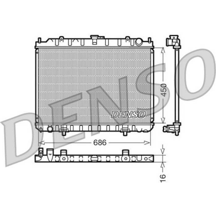 Denso Motorkühler DRM46023 Denso Motorkühler DRM46023