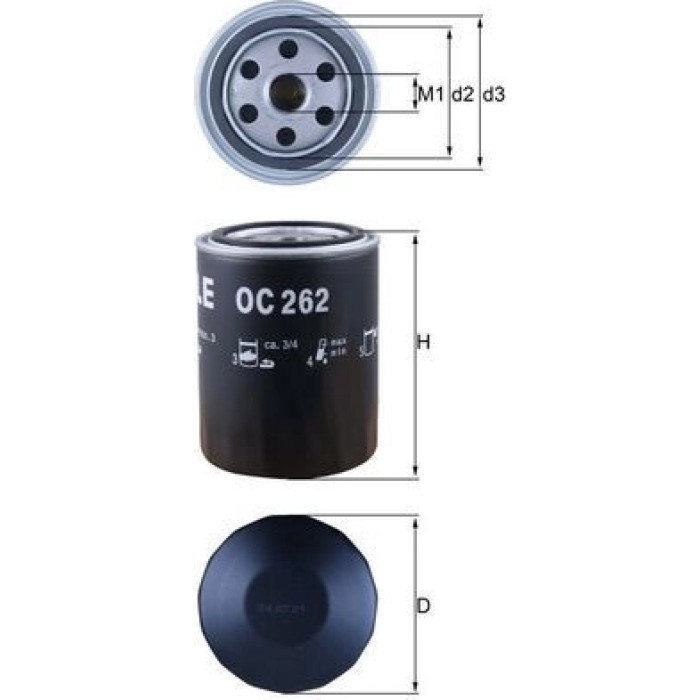 Mahle Original Ölfilter OC 262 Mahle Original Ölfilter OC 262