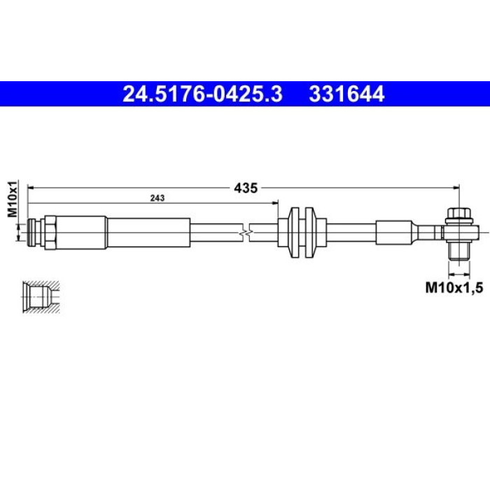 ATE Bremsschlauch 24.5176-0425.3 ATE Bremsschlauch 24.5176-0425.3