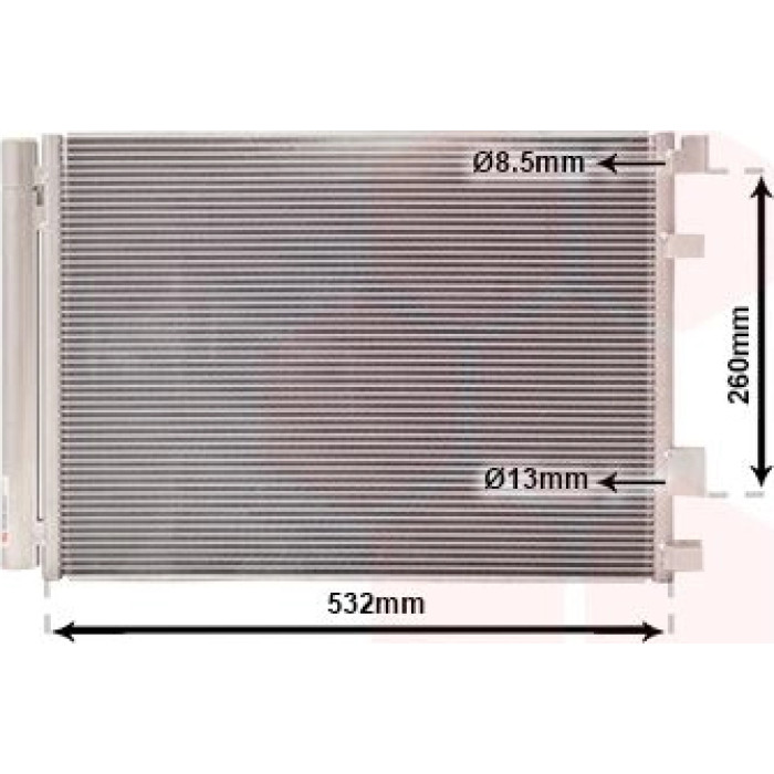 Van Wezel Klimakondensator 82005268 Van Wezel Klimakondensator 82005268