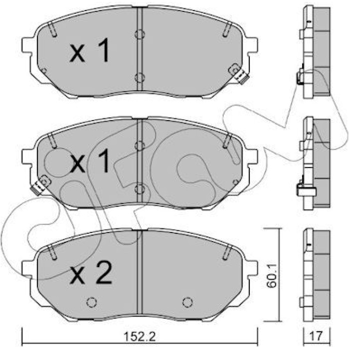 CIFAM Bremsbelagsatz, Scheibenbremse 822-1096-0 CIFAM Bremsbelagsatz, Scheibenbremse 822-1096-0