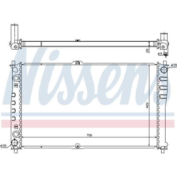 Nissens Wasserkühler PKW 66618 Nissens Wasserkühler PKW 66618