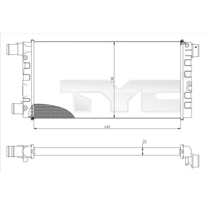 TYC Motorkühler 709-0008 TYC Motorkühler 709-0008