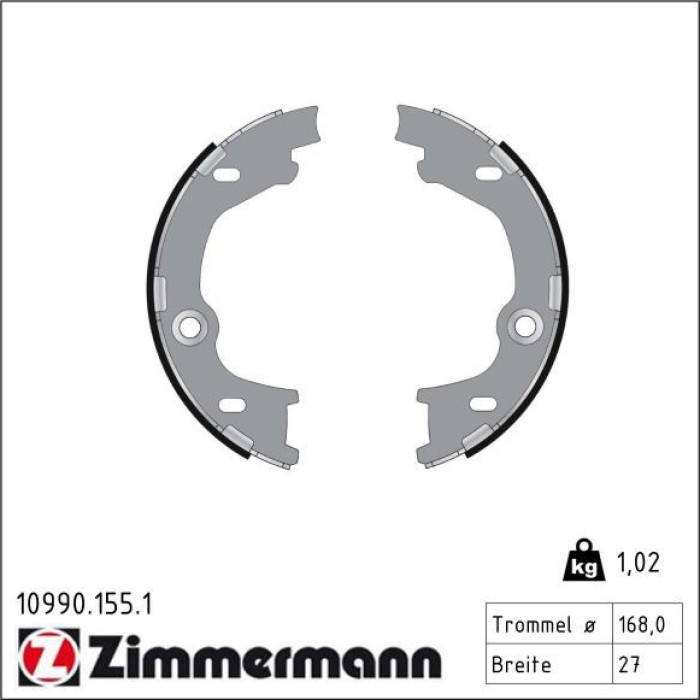 ZIMMERMANN Bremsbacken 10990.155.1 ZIMMERMANN Bremsbacken 10990.155.1