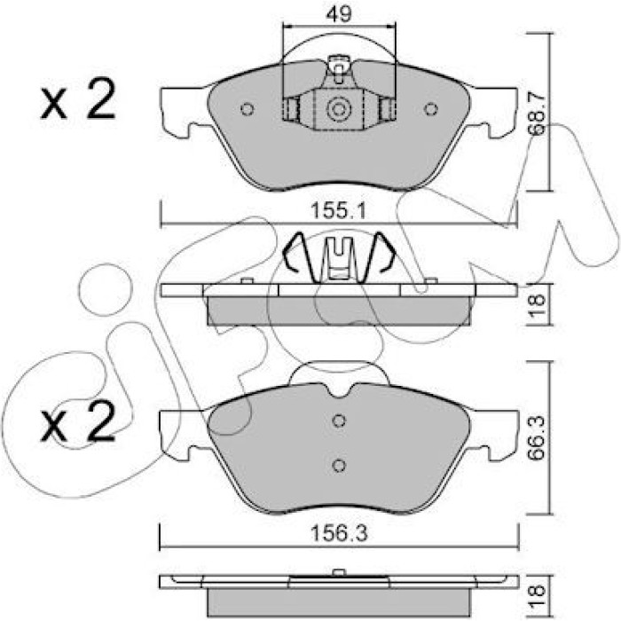 CIFAM Bremsbelagsatz, Scheibenbremse 822-335-1 CIFAM Bremsbelagsatz, Scheibenbremse 822-335-1