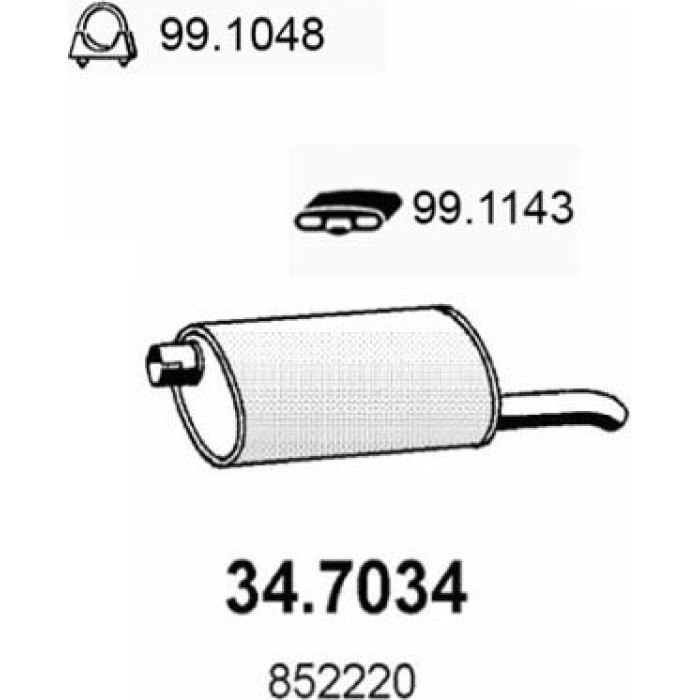 ASSO Endschalldämpfer 34.7034 ASSO Endschalldämpfer 34.7034