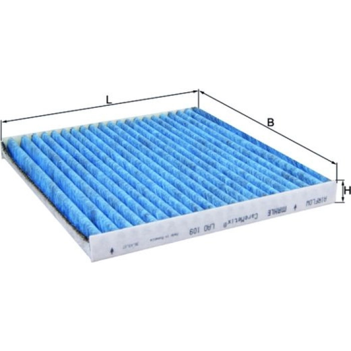 LAO 109 MAHLE Innenraumfilter 109, Aktivkohlefilter, antiallergisch, antibakteriell – u. a. für Toyota Yaris (_P1_), Auris (_E15_), (_P9_) – OE Nummer 0897400820 - l LAO 109 MAHLE Innenraumfilter 109, Aktivkohlefilter, antiallergisch, antibakteriell – u. a. für Toyota Yaris (_P1_), Auris (_E15_), (_P9_) – OE Nummer 0897400820 - l