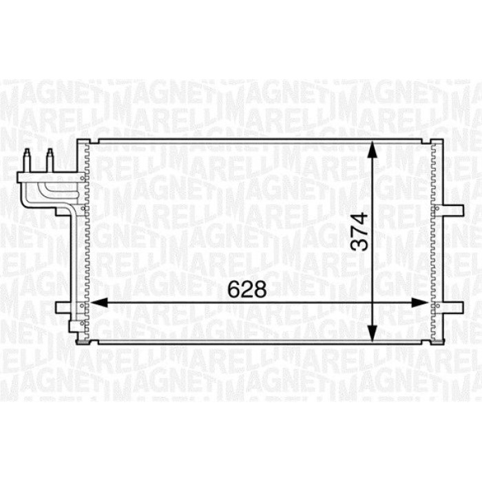 Magneti Marelli Klimakondensator 350203601000 Magneti Marelli Klimakondensator 350203601000