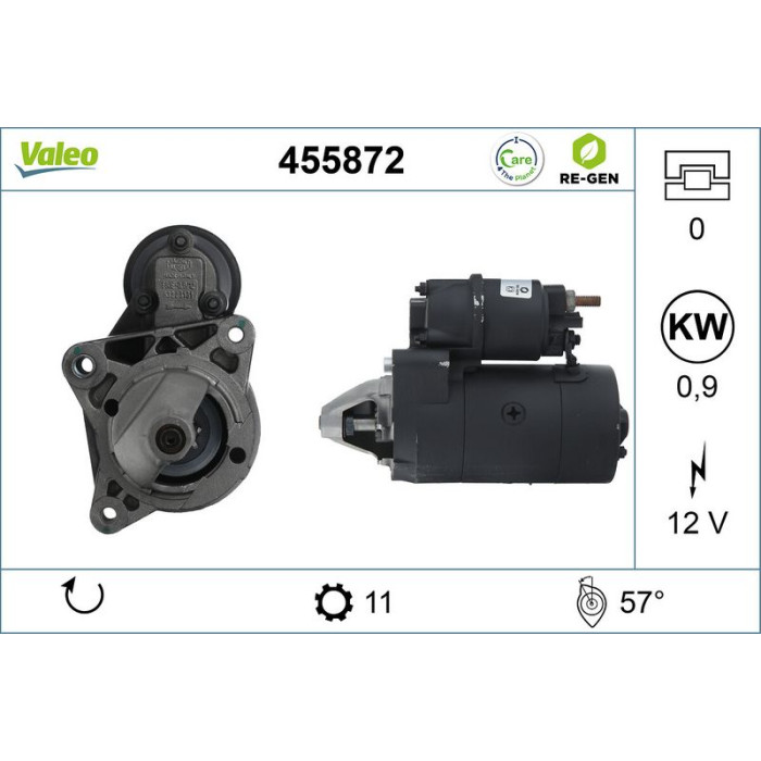 Valeo Anlasser 455872 Valeo Anlasser 455872