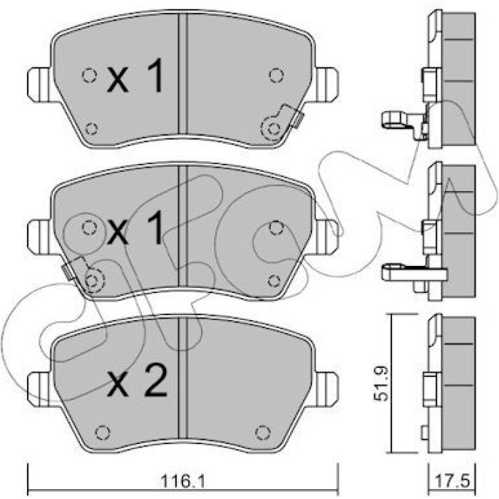 CIFAM Bremsbelagsatz, Scheibenbremse 822-485-2 CIFAM Bremsbelagsatz, Scheibenbremse 822-485-2