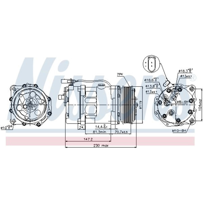 Nissens Klimakompressor PKW 89117 Nissens Klimakompressor PKW 89117