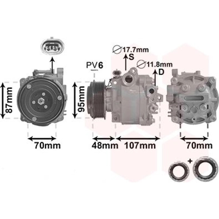 Van Wezel Klimakompressor 3700K659