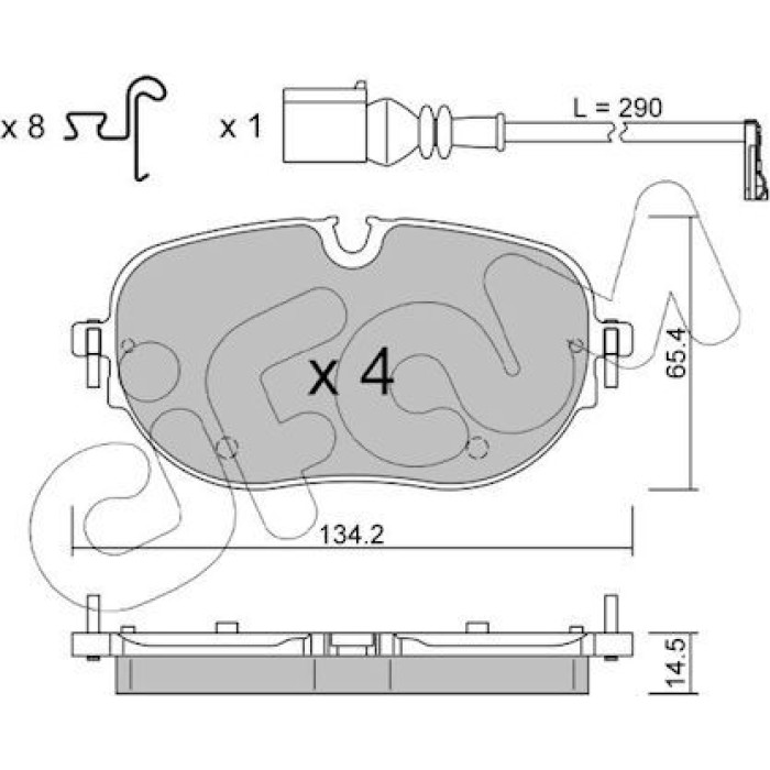 CIFAM Bremsbelagsatz, Scheibenbremse 822-1318-0 CIFAM Bremsbelagsatz, Scheibenbremse 822-1318-0