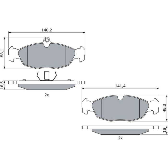 Bosch Bremsbelagsatz 0 986 460 938 Bosch Bremsbelagsatz 0 986 460 938