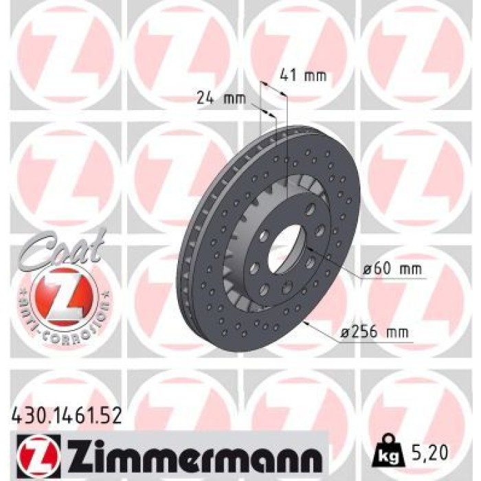 Zimmermann 10 481 011 Sport Bremsscheibe Vorderachse Sport 430.1461.52 Zimmermann 10 481 011 Sport Bremsscheibe Vorderachse Sport 430.1461.52