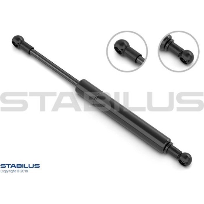 Stabilus Gasdruckfeder (Gasfeder), Verdeckdämpfer, 570 N, 374,5 mm - 0729PX Stabilus Gasdruckfeder (Gasfeder), Verdeckdämpfer, 570 N, 374,5 mm - 0729PX