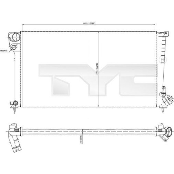 TYC Motorkühler 705-0001 TYC Motorkühler 705-0001