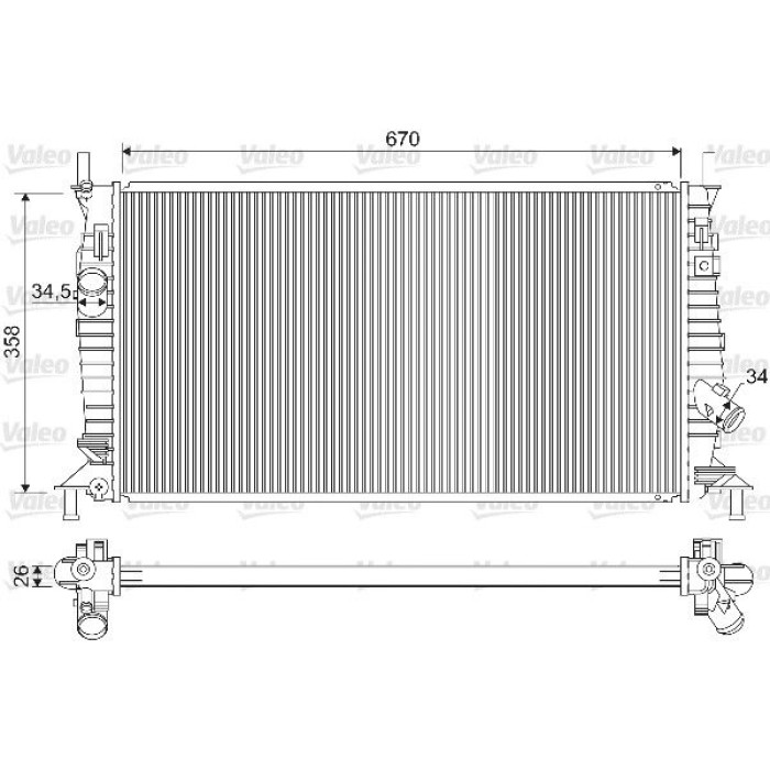 Valeo Motorkühler 733254