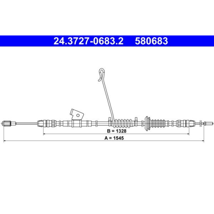 ATE Handbremsseil 24.3727-0683.2 ATE Handbremsseil 24.3727-0683.2