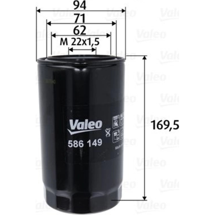Valeo Ölfilter 586149 Valeo Ölfilter 586149