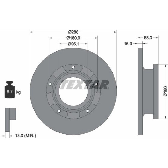 Textar Bremsscheibe 93260703