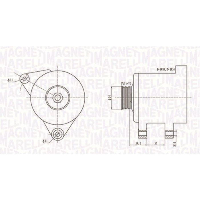 Magneti Marelli Lichtmaschine 063731747010 Magneti Marelli Lichtmaschine 063731747010