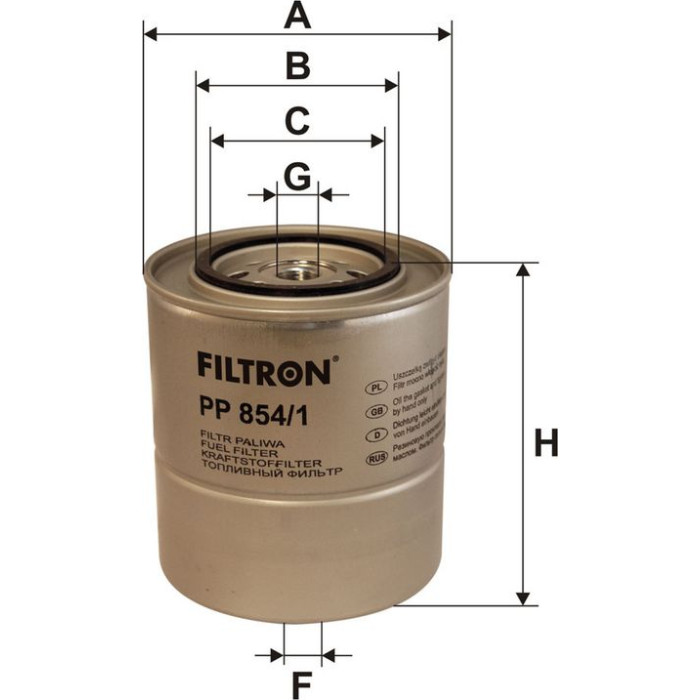 PP 854/1 Filtron Kraftstofffilter PP 854/1 PP 854/1 Filtron Kraftstofffilter PP 854/1