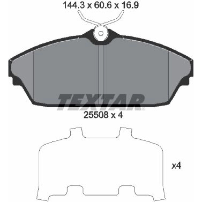 Textar Bremsbelagsatz 2550801 Textar Bremsbelagsatz 2550801