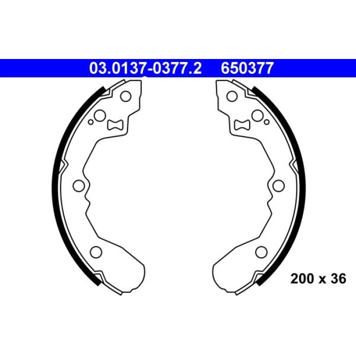 ATE Bremsbacken 03.0137-0377.2 ATE Bremsbacken 03.0137-0377.2