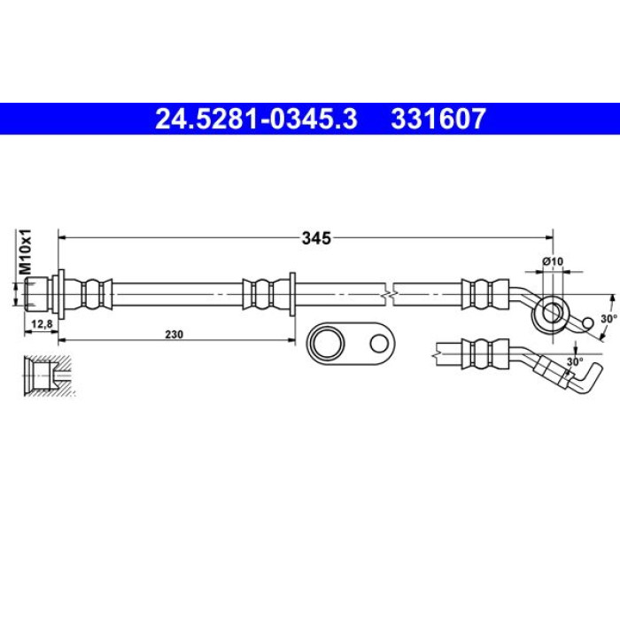 ATE Bremsschlauch 24.5281-0345.3 ATE Bremsschlauch 24.5281-0345.3