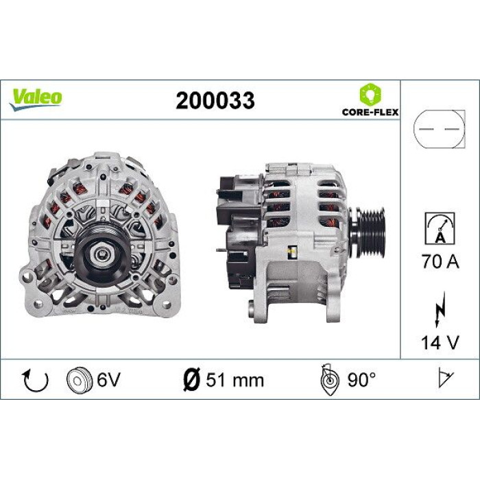 Valeo Lichtmaschine 200033 Valeo Lichtmaschine 200033