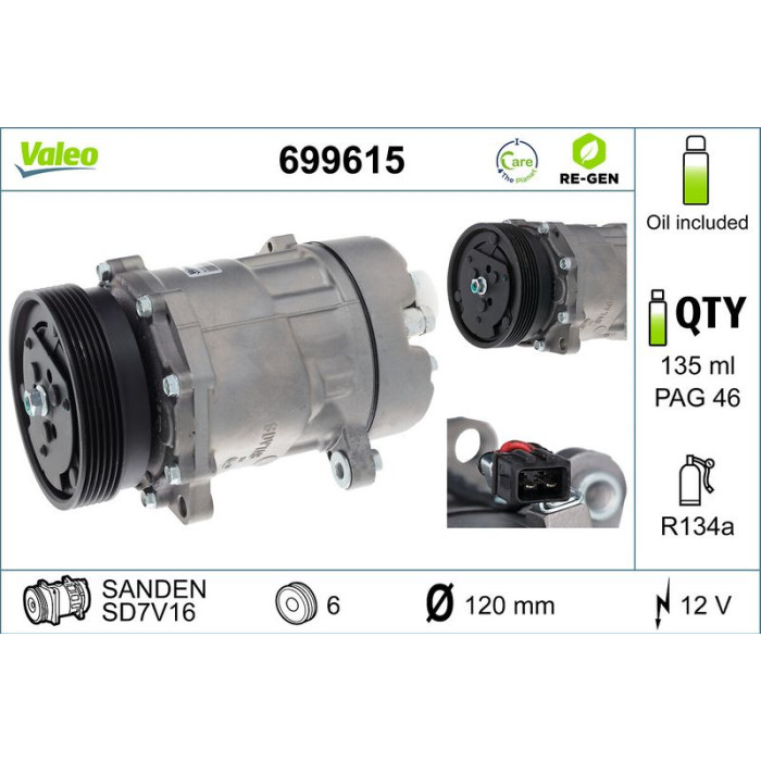 Valeo Kompressor 699615 Valeo Kompressor 699615