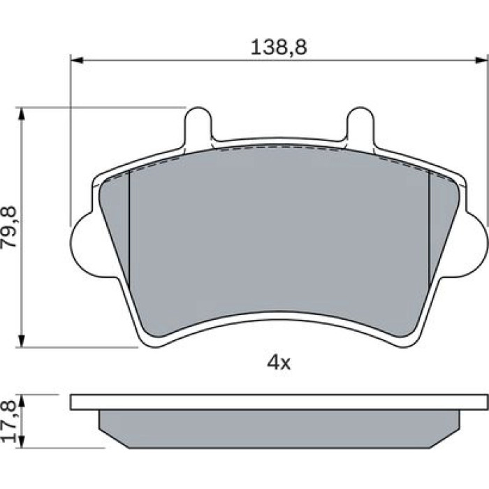 Bosch Bremsbelagsatz 0 986 494 031 Bosch Bremsbelagsatz 0 986 494 031
