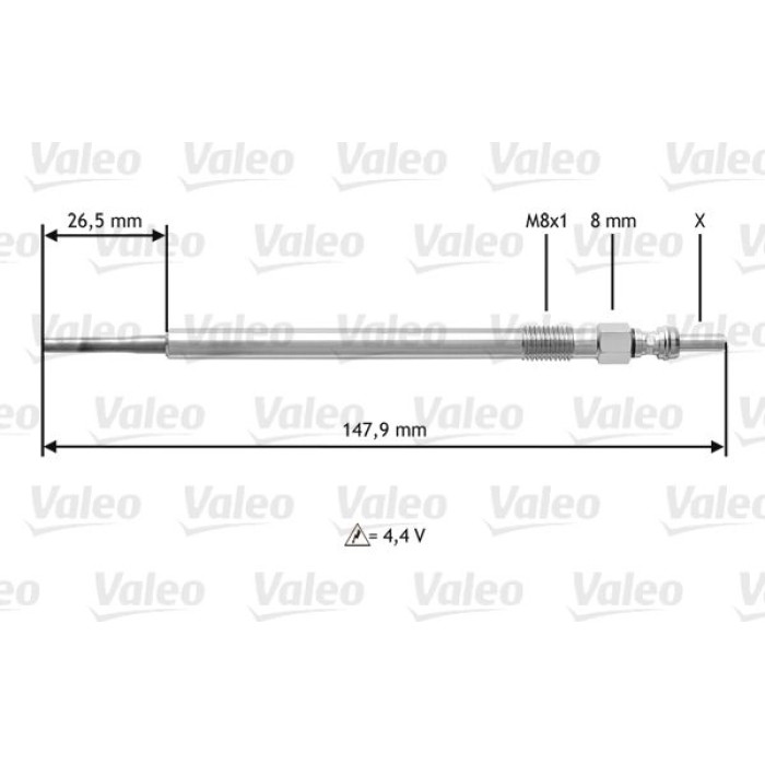 Valeo Glühkerze 345142 Valeo Glühkerze 345142