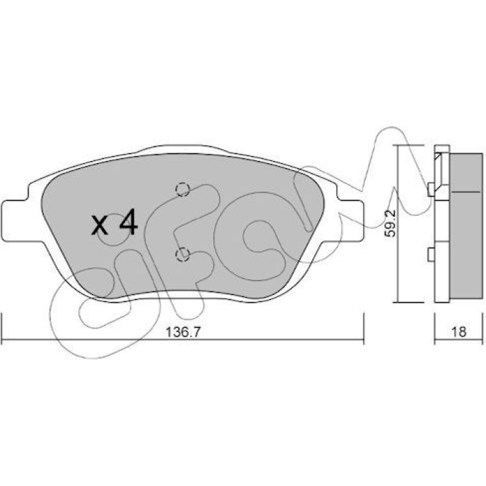 CIFAM Bremsbelagsatz, Scheibenbremse 822-852-0 CIFAM Bremsbelagsatz, Scheibenbremse 822-852-0