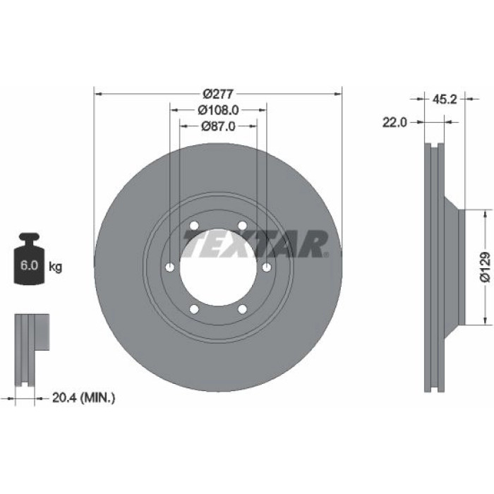 Textar Bremsscheibe 92149400 Textar Bremsscheibe 92149400