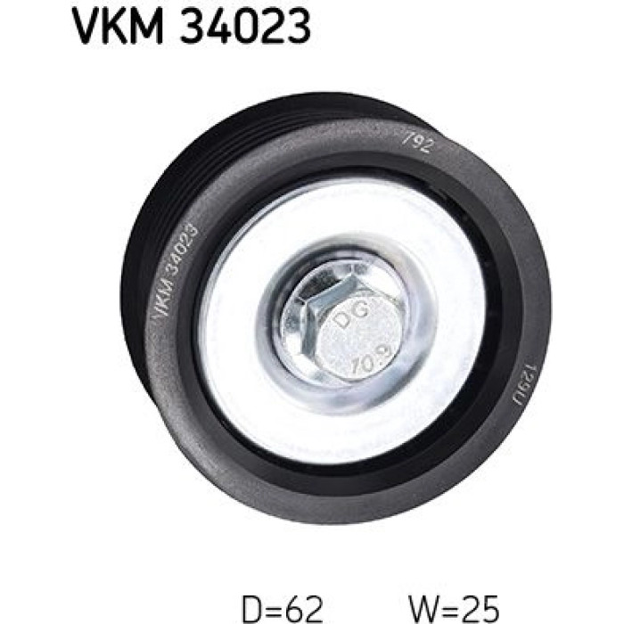 SKF Keilrippenriemen-Umlenkrolle VKM 34023 SKF Keilrippenriemen-Umlenkrolle VKM 34023