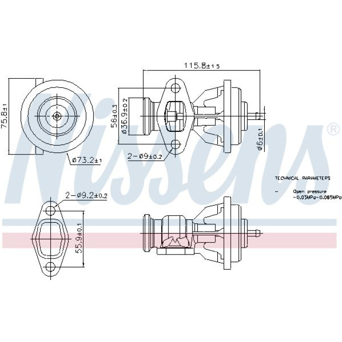 Nissens AGR-Ventil 98439 Nissens AGR-Ventil 98439