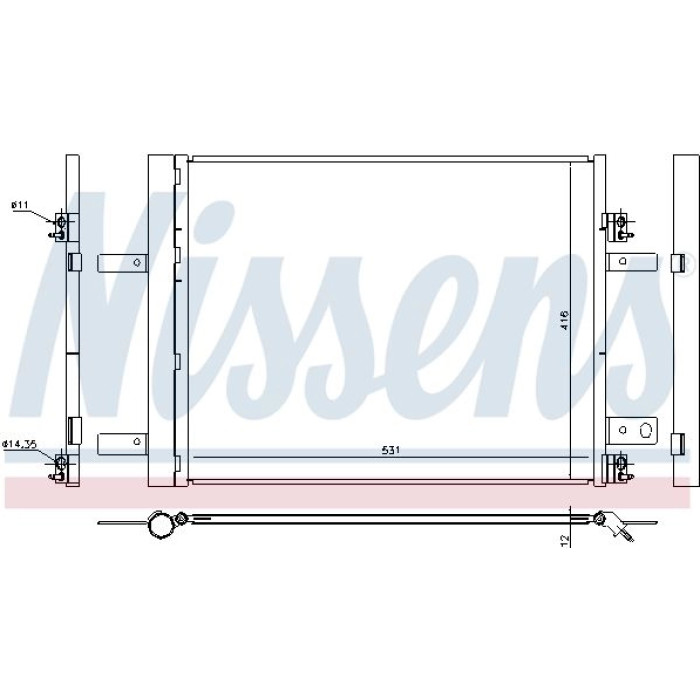 Nissens Klimakondensator PKW 940480