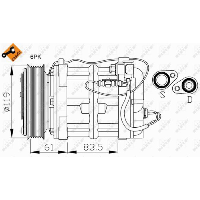 NRF Kompressor 32108 NRF Kompressor 32108