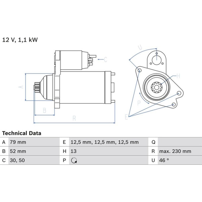 Bosch Starter 0 986 026 130 Bosch Starter 0 986 026 130