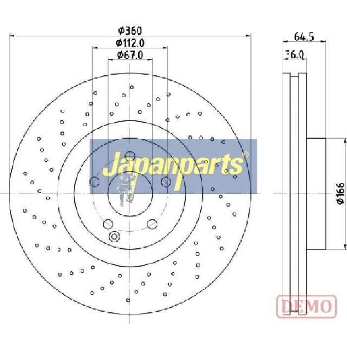 Japanparts Bremsscheibe DI-0527C Japanparts Bremsscheibe DI-0527C