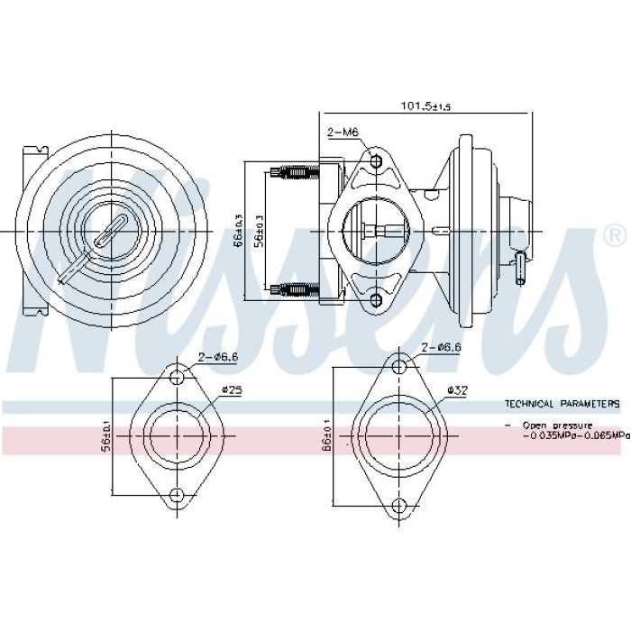 Nissens AGR-Ventil NIS98444 Nissens AGR-Ventil NIS98444
