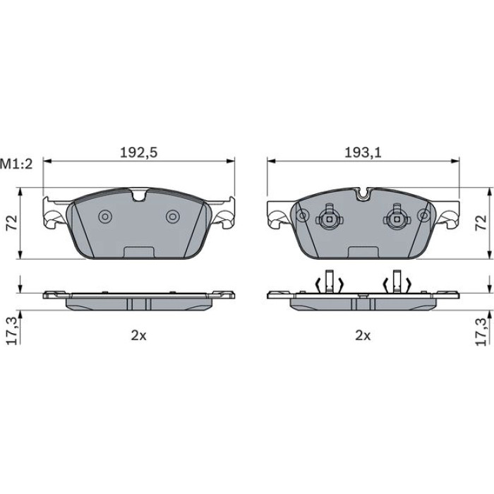 Bosch Bremsbelagsatz 0 986 494 962