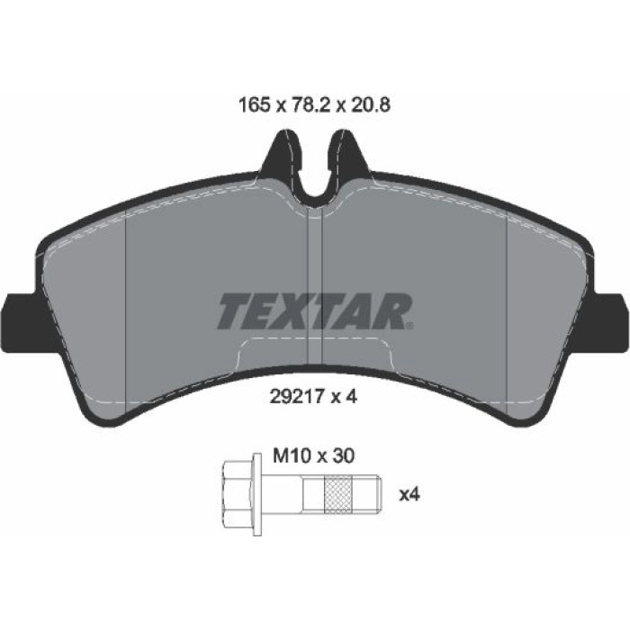 Textar Bremsbelagsatz 2921702 Textar Bremsbelagsatz 2921702