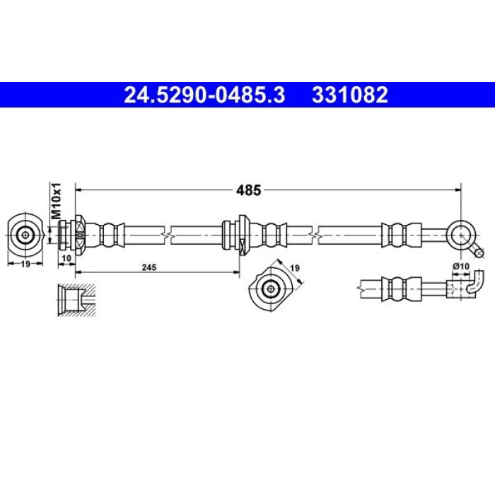 ATE Bremsschlauch 24.5290-0485.3 ATE Bremsschlauch 24.5290-0485.3
