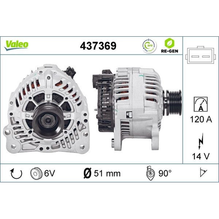 Valeo Lichtmaschine 437369 Valeo Lichtmaschine 437369