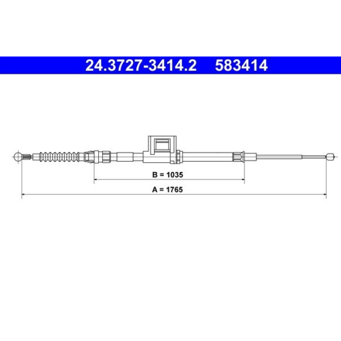 ATE Handbremsseil 24.3727-3414.2 ATE Handbremsseil 24.3727-3414.2