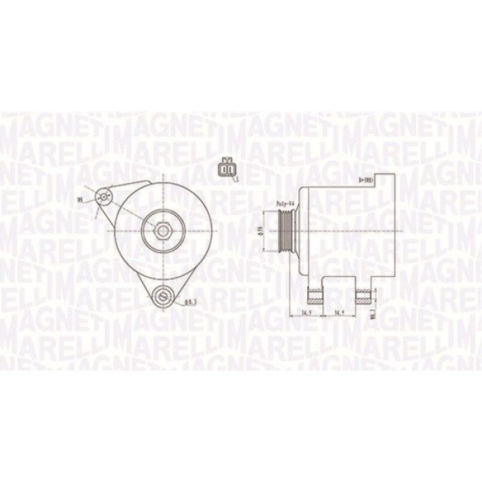 Magneti Marelli Lichtmaschine 063731789010 Magneti Marelli Lichtmaschine 063731789010